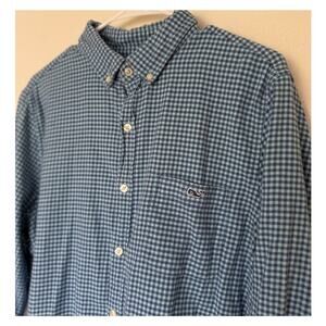Vineyard Vines Men's Slim Fit Tucker Shirt Blue Plaid Button-Down Shirt sz L
